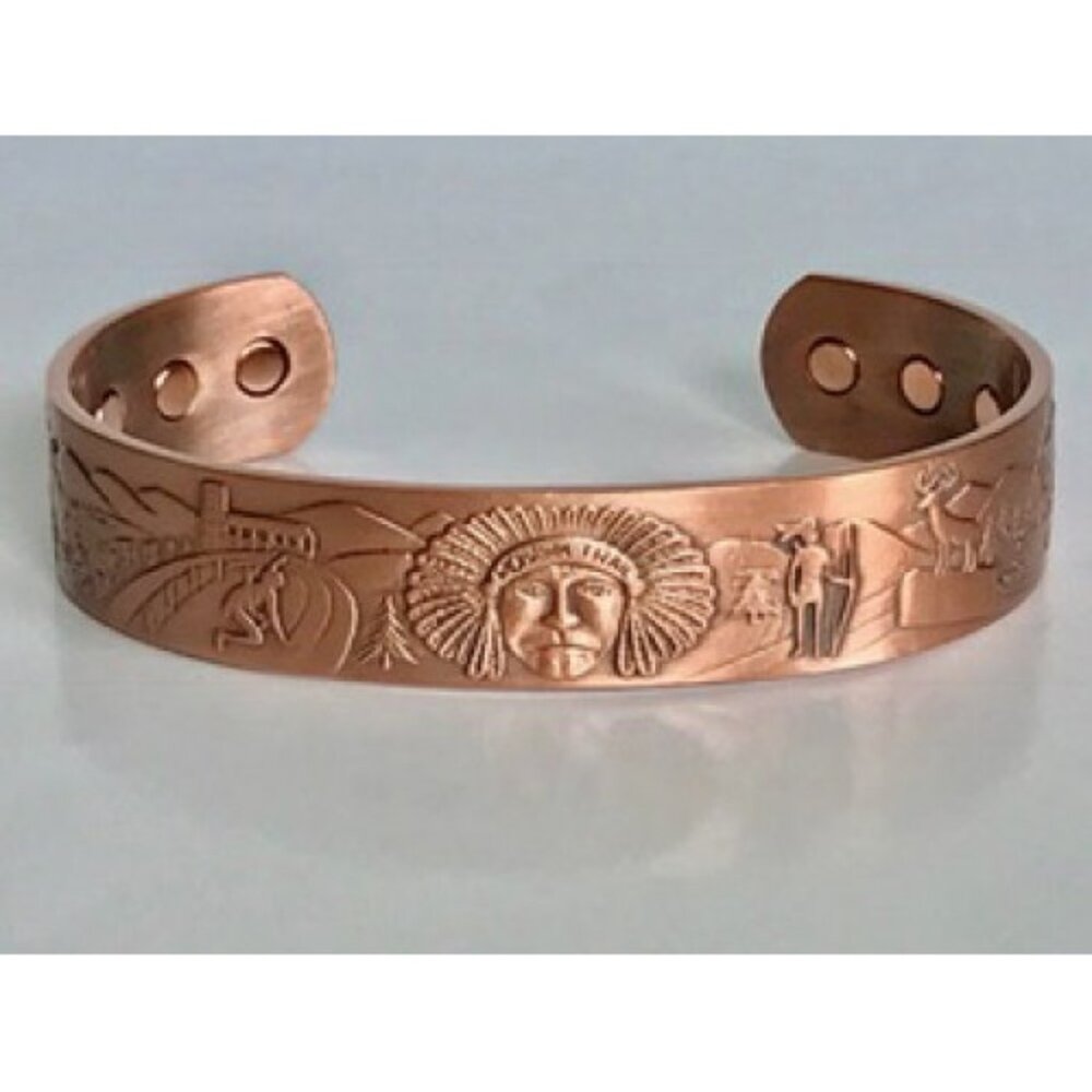 "Mohawk Trail" Solid Handmade Copper Cuff Bracelets